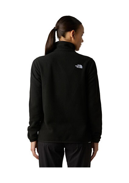 W Glacier Fleece 1/4 Zip Jacket Kadın Outdoor Çeyrek Fermuarlı Polar Üst NF0A8D2JJK31 Siyah fırsatları