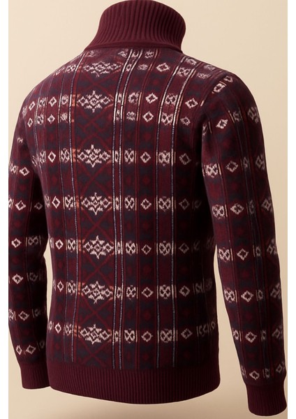 Chaba Desenli Boğazlı Kalın Kazak Tam Balıkçı Erkek Kışlık Triko fırsatları