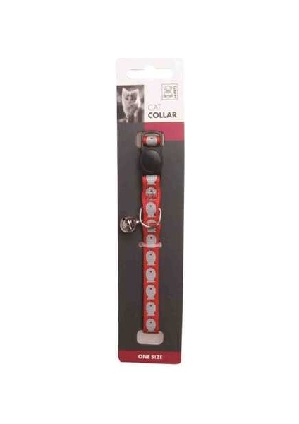 Elit M-Pets Reflective Zilli Kedi Boyun Tasması Mavi/kırmızı