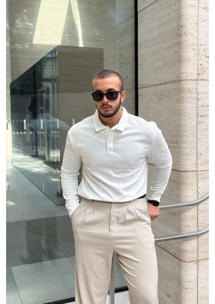 Cali Erkek Regular Fit Polo Yaka Uzun Kollu Sweatshirt Tişört fiyatları