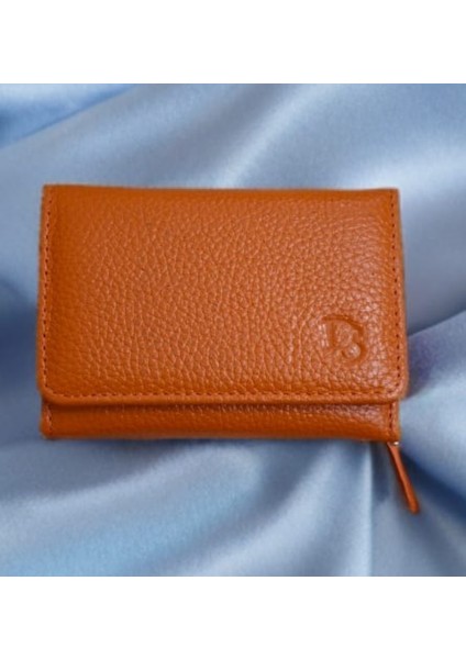 Hakiki Deri Turuncu Cüzdan