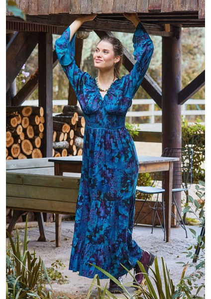 Yakası Lastikli Ispanyol Kol Kışlık Elbise fırsatları