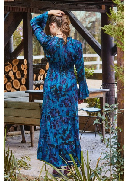 Yakası Lastikli Ispanyol Kol Kışlık Elbise indirimleri