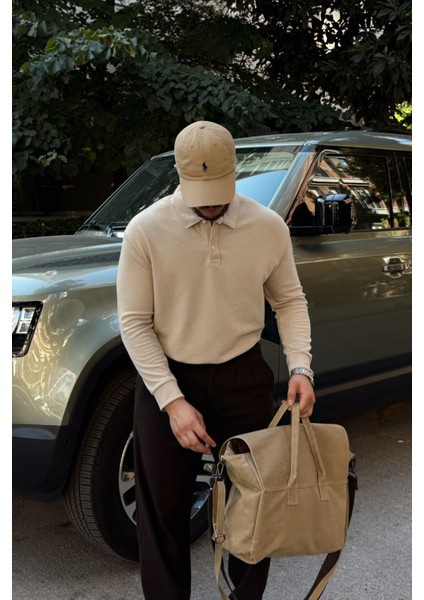 Cali Erkek Regular Fit Polo Yaka Uzun Kollu Sweatshirt Tişört fırsatları