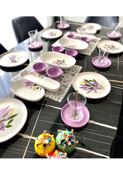 Lila 24 Parça Kahvaltı Takımı fiyatları