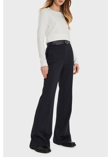 Pamuklu Regular Fit Bisiklet Yaka Kazak Bayan Kazak WW0WW44984 Z00 fiyatları