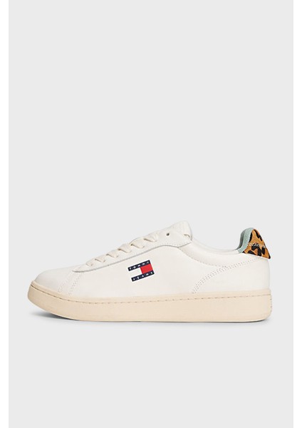 Tommy Jeans Logolu Deri Sneaker Ayakkabı Bayan Ayakkabı EN0EN02909 0k7 fiyatları
