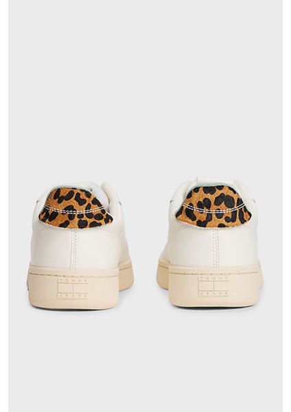 Tommy Jeans Logolu Deri Sneaker Ayakkabı Bayan Ayakkabı EN0EN02909 0k7 indirimleri