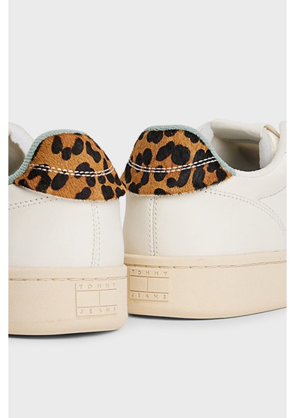 Tommy Jeans Logolu Deri Sneaker Ayakkabı Bayan Ayakkabı EN0EN02909 0k7