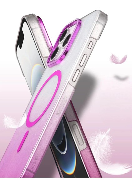 Bfs Apple iPhone 16 Pro Max Glossy Magsafe Kapak - Pembe modelleri