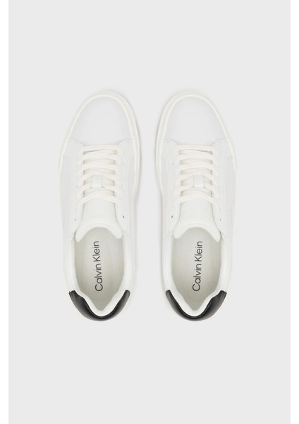 Logolu Deri Sneaker Ayakkabı YW0YW0194701W Bayan Ayakkabı YW0YW01947 01W modelleri
