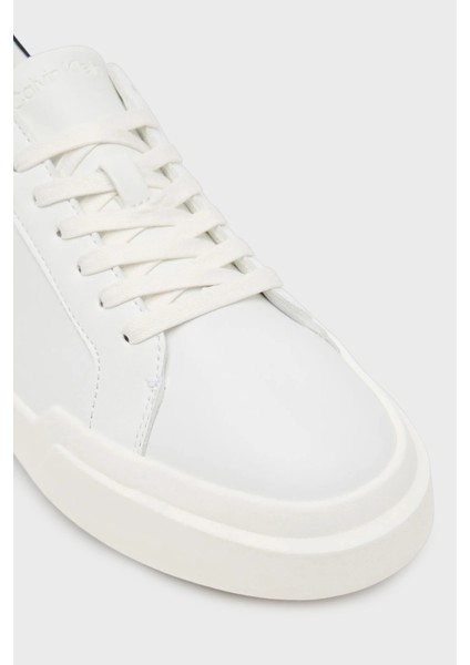Logolu Deri Sneaker Ayakkabı YW0YW0194701W Bayan Ayakkabı YW0YW01947 01W fırsatları