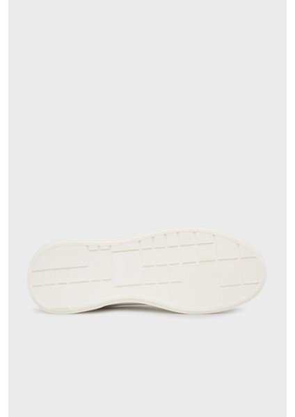 Logolu Deri Sneaker Ayakkabı YW0YW0194701W Bayan Ayakkabı YW0YW01947 01W