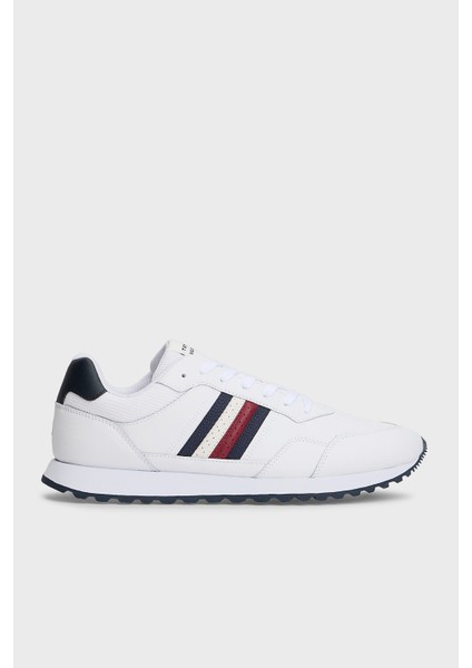 Logolu Deri Sneaker Ayakkabı Erkek Ayakkabı FM0FM05637 Ybs
