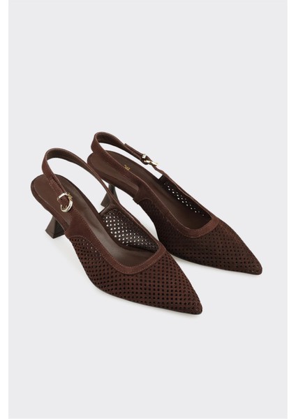 Kahve Deri Kadın Topuklu Ayakkabı fiyatları