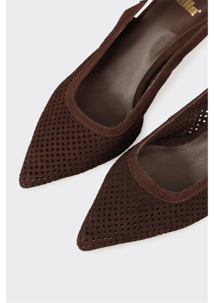 Kahve Deri Kadın Topuklu Ayakkabı fırsatları