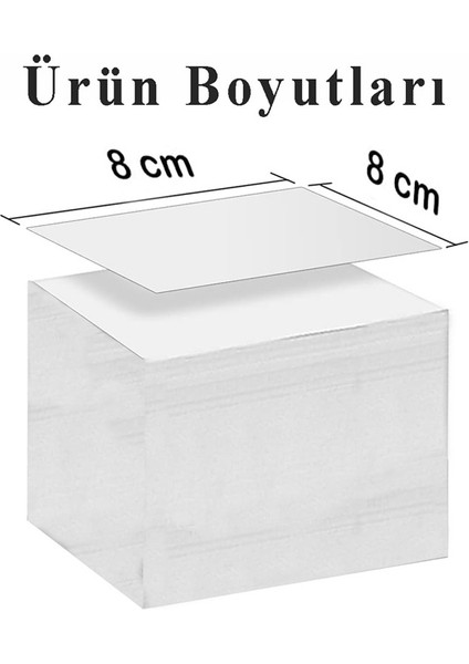Masaüstü Küp Blok Not Kağıdı 6 Paket 8x8 cm Beyaz Küp Not Kağıdı Kare Kağıt Beyaz Boş Kağıt 400 Yaprak Hatırlatma Ofis fiyatları