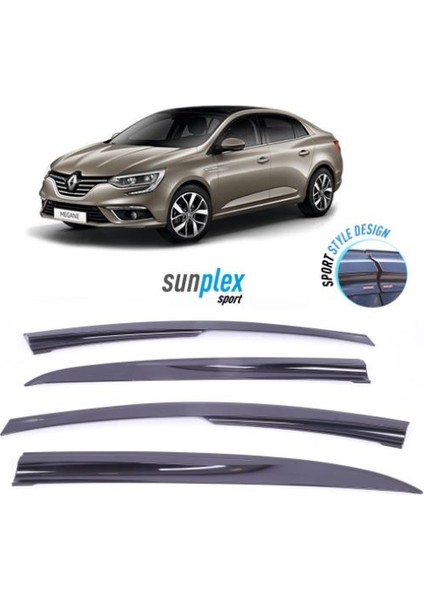 Sunplex Renault Megane 4 Sedan 2016 ve Üzeri Spor Cam Rüzgarlığı 4 Prç.