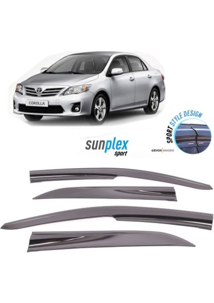 Sunplex Toyota Corolla 2007-2012 Spor Cam Rüzgarlığı 4 Parça