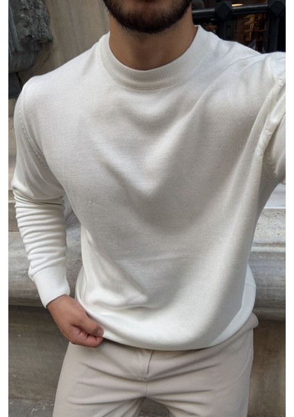 Acton Erkek %100 Organik Pamuk Bisiklet Yaka Triko Kazak fırsatları