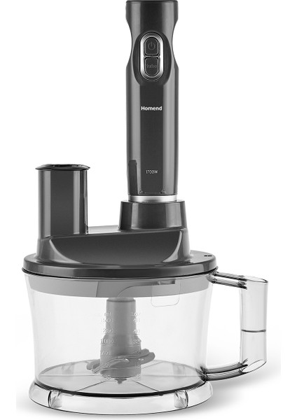 5 Fonksiyonlu Mutfak Robotu Antrasit 1700 W, Çok Amaçlı, Güçlü ve Şık Tasarım