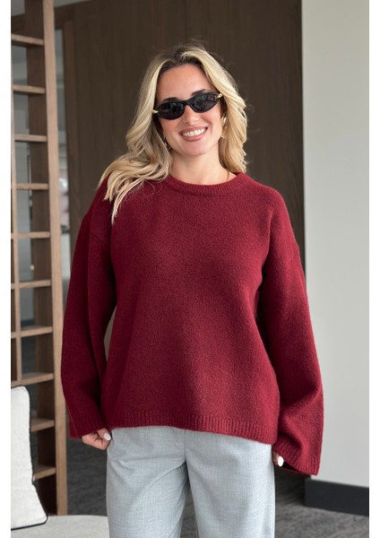 Bordo Bisiklet Yaka Kazak - 04621