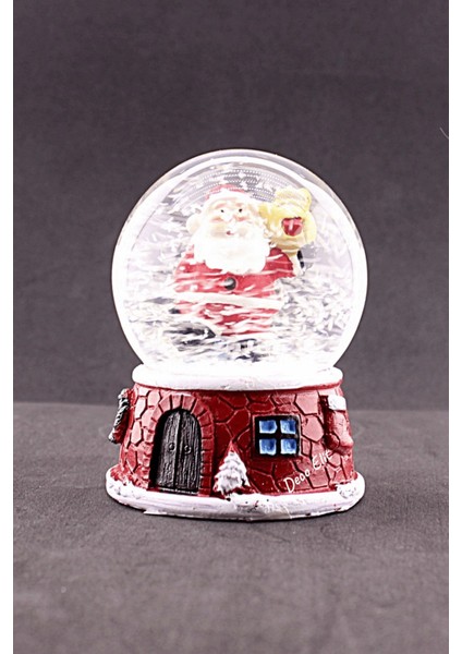 Yılbaşı Yeni Yıl Noel Baba Temalı Orta Boy Işıklı Kar Küresi 9 cm A fiyatları