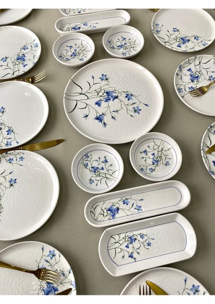 Çiğdem Blue Model 12 Kişilik 21 Parça Kahvaltı Takımı Kahvaltı Seti[ Mavi 12] fiyatları