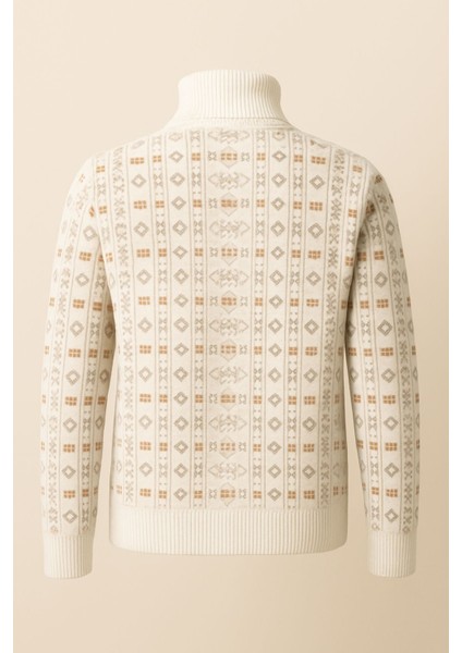 Chaba Desenli Boğazlı Kalın Kazak Tam Balıkçı Erkek Kışlık Triko fırsatları