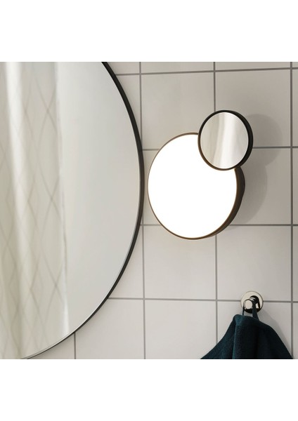 Aynalı Duvar Lambası, Mat Siyah, 20 Cm, Led'li fiyatları