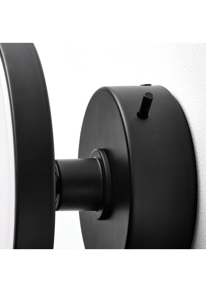 Aynalı Duvar Lambası, Mat Siyah, 20 Cm, Led'li fırsatları