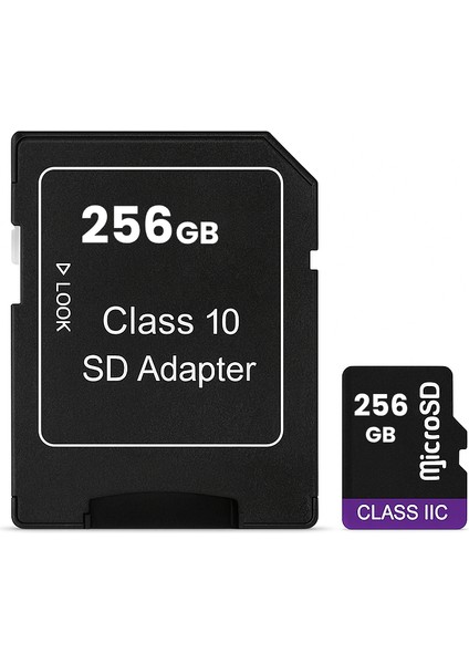 256GB Class 10 Micro Sd Hafıza Kartı + Sd Adaptör – Yüksek Hızlı Veri Transferi