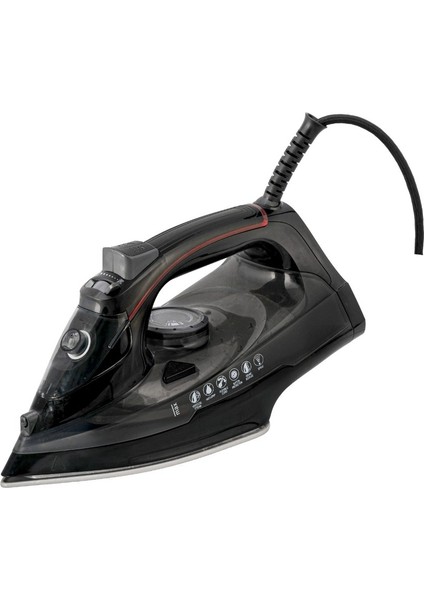 Seramik Tabanlı Buharlı Ütü, 2600W, Siyah, Hızlı ve Etkili Ütüleme