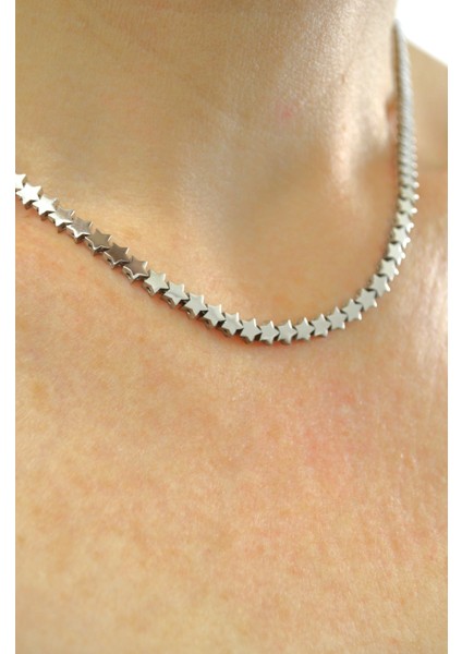 925 Ayar Gümüş Yıldız Kadın Gümüş Kolye modelleri