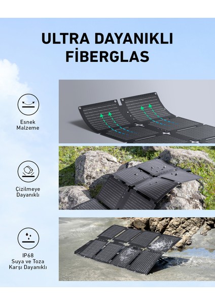 Solıx C300X DC Taşınabilir Güç Kaynağı + PS60 60W Güneş Paneli - B1728 fırsatları