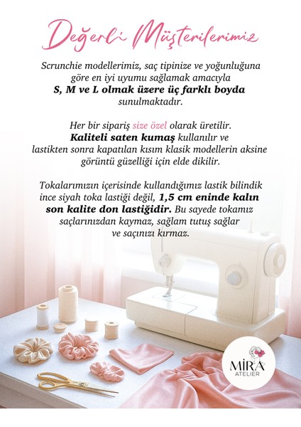 2'li Lüks Kadın Saten Toka - Tozlu Orkide - Lastik Model Scrunchie - Anne Kız Kombini