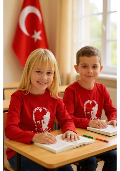 Atatürk Baskılı Uzun Kol Tişört fiyatları