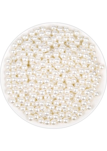 8 mm 250 Gram Inci Boncuk - Krem - Çanta ve Takı Yapımı Için