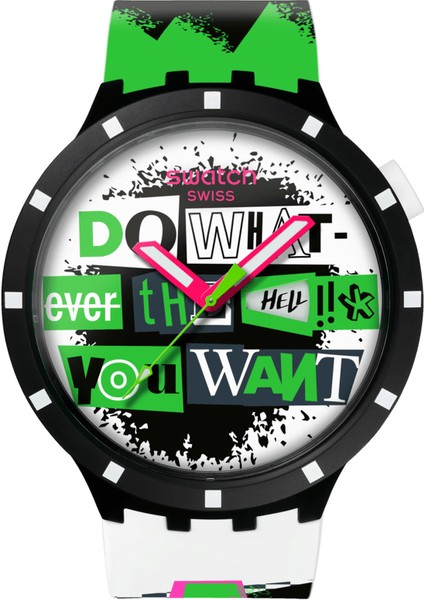 SB03B701 Swatch Big Bold Lash Out Erkek Kol Saati