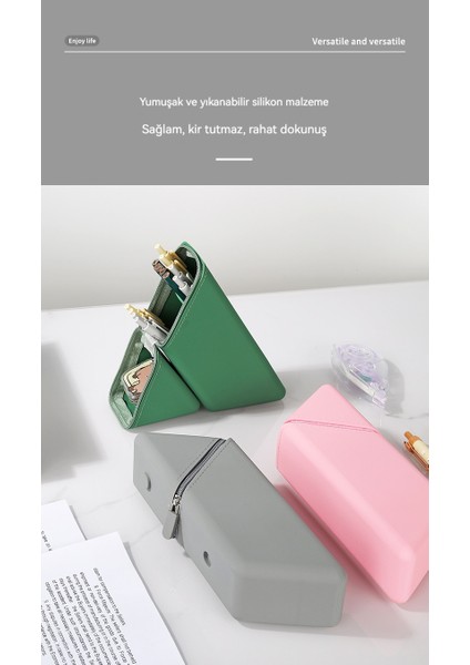 Dikey Teleskopik Silikon Kalem Tutucu Kırtasiye Çantası (Yurt Dışından) modelleri