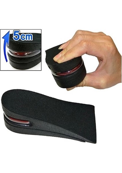 Hava Yastıklı Tabanlık (5 Cm) (Siyah)