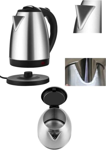 Ds-Derin Elektrikli Paslanmaz Çelik Su Isıtcı Çelik Kettle 1.8 Lt. Uzun Ömürlü fırsatları