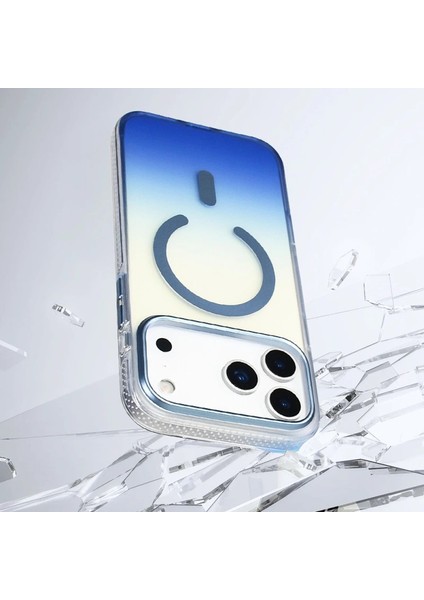 Apple iPhone 17 Pro Kılıf M-Safe Şarj Özellikli Transparan Renk Geçişli Redclick Toros Kapak