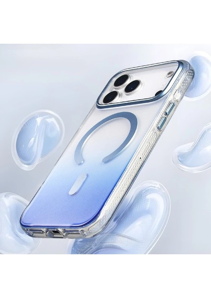 Apple iPhone 17 Pro Kılıf M-Safe Şarj Özellikli Transparan Renk Geçişli Redclick Toros Kapak
