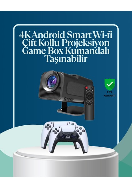 Msa-Shop 450 Ansi Lümen, 4K Destekli Kompakt Ev Projektörü