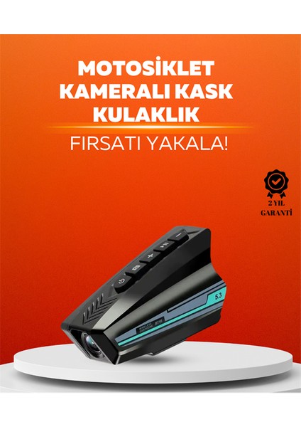 BT16 Akıllı Kask Kamerası – 1080P Hd, Bluetooth 5.3, IP65 Su Geçirmez (Kopya)