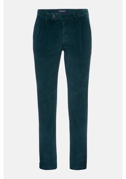 Erkek Indigo Kadife Chino Pantolon