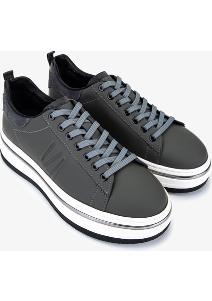 Erkek Hakiki Deri Gri Sneakers & Spor Ayakkabı 381 21618 Erk Ayk Y25 Grı fiyatları