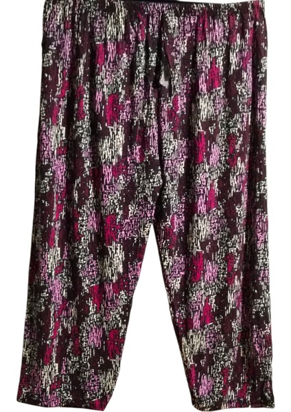 Kadın Bayan Büyük Extra Battal Jumbo Beden Viskon Penye Kumaş 2 Yan Cepli Pantolon Eşofman Alt Pijama Altı