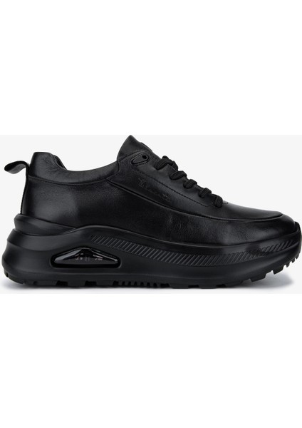 Erkek Hakiki Deri Siyah Deri Sneakers & Spor Ayakkabı 381 21178 Erk Ayk Y25 Sıyah Dr